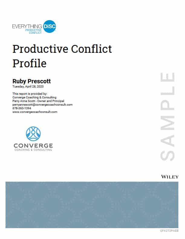 Productive Conflict Profile cover page